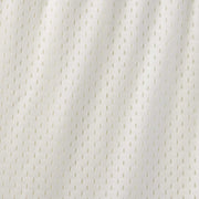 Close up detail shot of mesh material for cream lounge short.