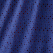 Very close up detail shot of blue mesh material.