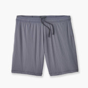 6" Gray Pocket Lounge Short Layflat.