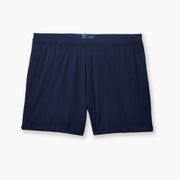 4" Navy Pocket Lounge Short layflat.