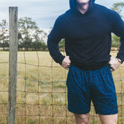 6" Pocket Lounge Short ~ Midnight Leopard